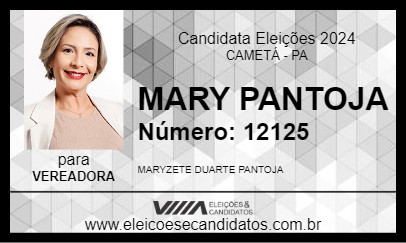 Candidato MARY PANTOJA 2024 - CAMETÁ - Eleições