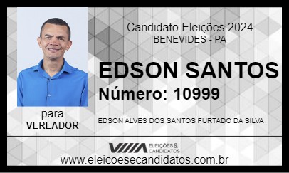 Candidato EDSON SANTOS 2024 - BENEVIDES - Eleições