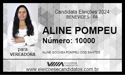 Candidato ALINE POMPEU 2024 - BENEVIDES - Eleições