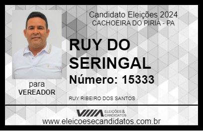 Candidato RUY DO SERINGAL 2024 - CACHOEIRA DO PIRIÁ - Eleições