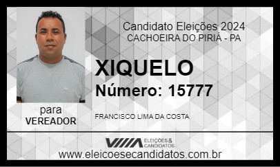 Candidato XIQUELO 2024 - CACHOEIRA DO PIRIÁ - Eleições