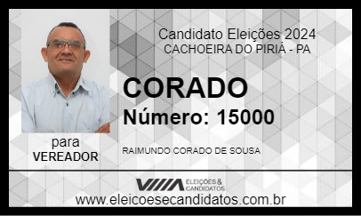 Candidato CORADO 2024 - CACHOEIRA DO PIRIÁ - Eleições