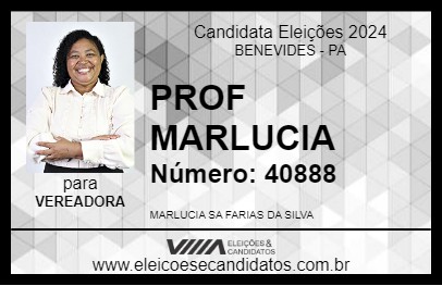 Candidato PROF MARLUCIA 2024 - BENEVIDES - Eleições