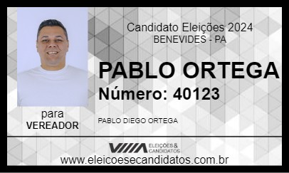 Candidato PABLO ORTEGA 2024 - BENEVIDES - Eleições