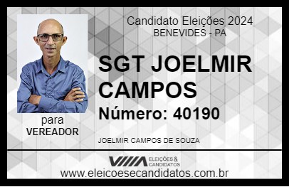 Candidato SGT JOELMIR CAMPOS 2024 - BENEVIDES - Eleições