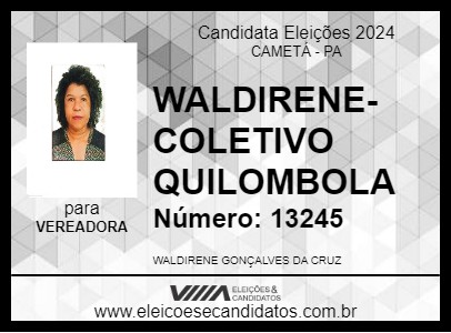 Candidato WALDIRENE 2024 - CAMETÁ - Eleições