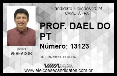 Candidato PROFESSOR DAEL 2024 - CAMETÁ - Eleições