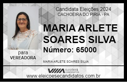 Candidato ARLETE SOARES 2024 - CACHOEIRA DO PIRIÁ - Eleições