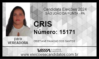 Candidato CRIS 2024 - SÃO JOÃO DA PONTA - Eleições