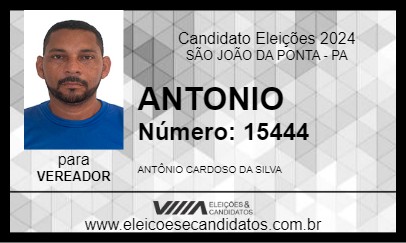 Candidato ANTONIO 2024 - SÃO JOÃO DA PONTA - Eleições