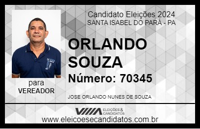 Candidato ORLANDO SOUZA 2024 - SANTA ISABEL DO PARÁ - Eleições