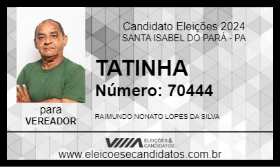 Candidato TATINHA 2024 - SANTA ISABEL DO PARÁ - Eleições