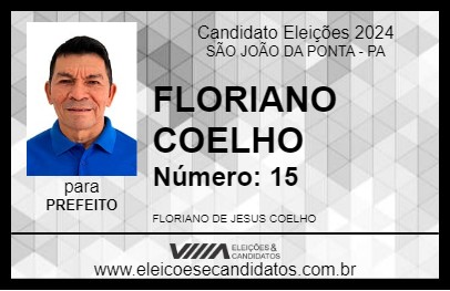 Candidato FLORIANO COELHO 2024 - SÃO JOÃO DA PONTA - Eleições