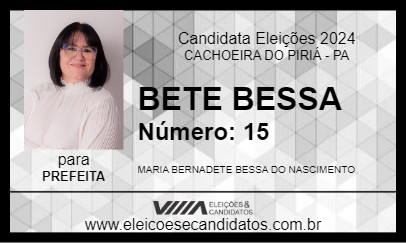 Candidato BETE BESSA 2024 - CACHOEIRA DO PIRIÁ - Eleições