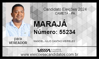 Candidato MARAJÁ 2024 - CAMETÁ - Eleições