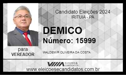 Candidato DEMICO 2024 - IRITUIA - Eleições