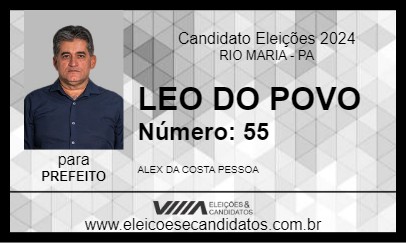 Candidato LEO DO POVO 2024 - RIO MARIA - Eleições