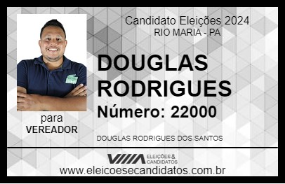 Candidato DOUGLAS RODRIGUES 2024 - RIO MARIA - Eleições