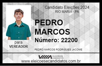 Candidato PEDRO MARCOS 2024 - RIO MARIA - Eleições