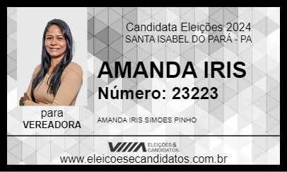 Candidato AMANDA IRIS 2024 - SANTA ISABEL DO PARÁ - Eleições