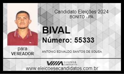 Candidato BIVAL 2024 - BONITO - Eleições