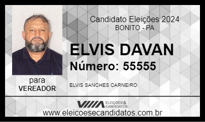 Candidato ELVIS DAVAN 2024 - BONITO - Eleições