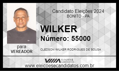 Candidato WILKER 2024 - BONITO - Eleições