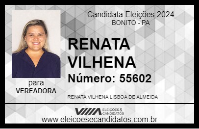 Candidato RENATA VILHENA 2024 - BONITO - Eleições