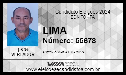 Candidato LIMA 2024 - BONITO - Eleições