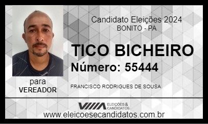 Candidato TICO BICHEIRO 2024 - BONITO - Eleições