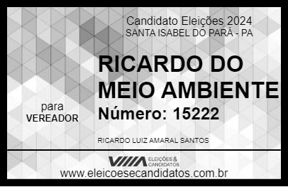 Candidato RICARDO DO MEIO AMBIENTE 2024 - SANTA ISABEL DO PARÁ - Eleições