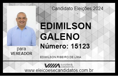 Candidato EDIMILSON GALENO 2024 - SANTA ISABEL DO PARÁ - Eleições