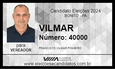 Candidato VILMAR PINHEIRO 2024 - BONITO - Eleições