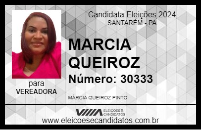 Candidato MARCIA QUEIROZ 2024 - SANTARÉM - Eleições