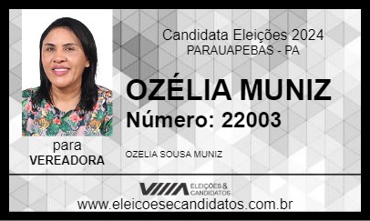 Candidato OZÉLIA MUNIZ 2024 - PARAUAPEBAS - Eleições