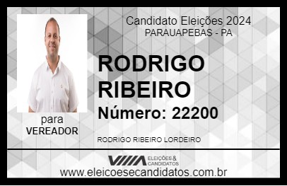 Candidato RODRIGO RIBEIRO 2024 - PARAUAPEBAS - Eleições