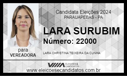 Candidato LARA SURUBIM 2024 - PARAUAPEBAS - Eleições