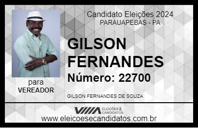 Candidato GILSON FERNANDES 2024 - PARAUAPEBAS - Eleições