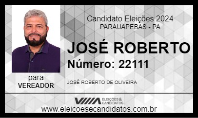 Candidato JOSÉ ROBERTO 2024 - PARAUAPEBAS - Eleições