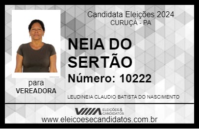 Candidato NEIA DO SERTÃO 2024 - CURUÇÁ - Eleições