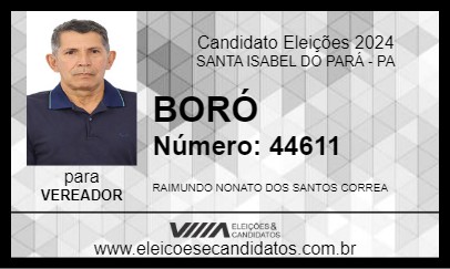 Candidato BORÓ 2024 - SANTA ISABEL DO PARÁ - Eleições