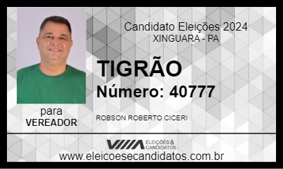 Candidato TIGRÃO DA FEIRA 2024 - XINGUARA - Eleições