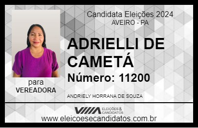 Candidato ADRIELLI DE CAMETÁ 2024 - AVEIRO - Eleições