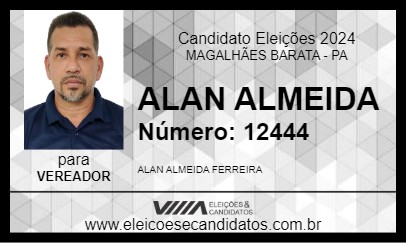 Candidato ALAN ALMEIDA 2024 - MAGALHÃES BARATA - Eleições