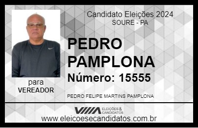 Candidato PEDRO PAMPLONA 2024 - SOURE - Eleições