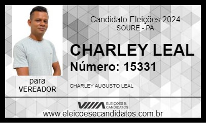 Candidato CHARLEY LEAL 2024 - SOURE - Eleições