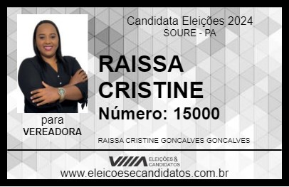 Candidato RAISSA CRISTINE 2024 - SOURE - Eleições