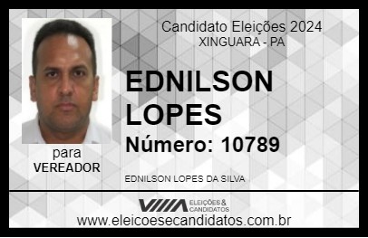 Candidato EDNILSON LOPES 2024 - XINGUARA - Eleições