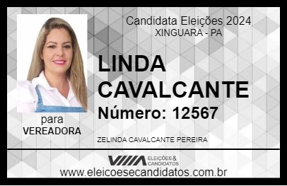 Candidato LINDA CAVALCANTE 2024 - XINGUARA - Eleições