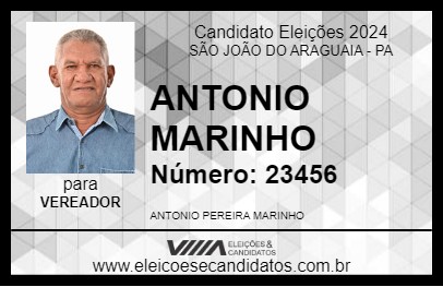 Candidato ANTONIO MARINHO 2024 - SÃO JOÃO DO ARAGUAIA - Eleições